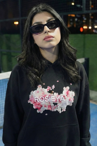 Rosieya (Black) Bloom Hoodie
