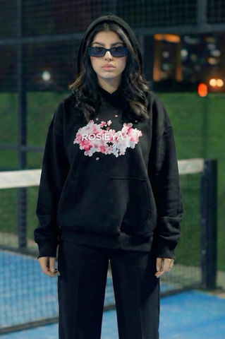 Rosieya (Black) Bloom Hoodie
